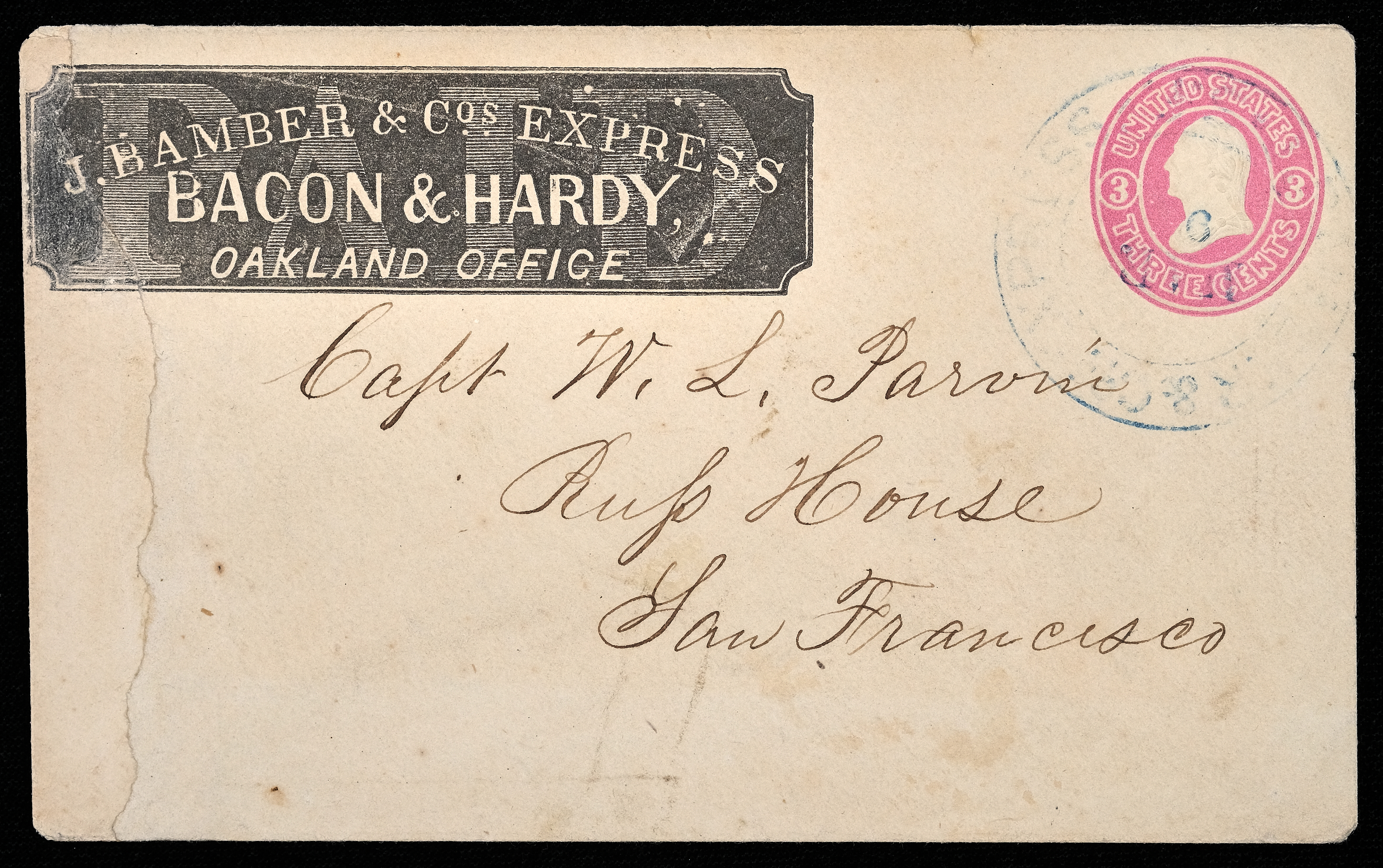 Lot 4012 - western postal history Bamber & Co's Express -  Americana Stamps Winter 2026 Sale -Day 2